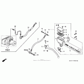 Схема узла: Задний тормозной цилиндр для Honda FSC600 Silver Wing