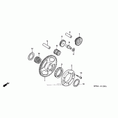 Схема вузла: Привід стартера для Honda XR650