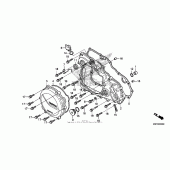 Схема вузла: Права кришка картера для Honda CRF450 CRF450X