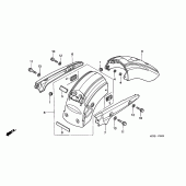 Схема вузла: Заднє крило для Honda GL1500 F6C