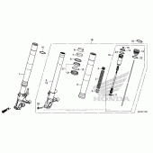 Схема вузла: Front Fork (1) для Honda CBR1000 CBR1000RR Fireblade