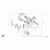Схема вузла: Передній гальмівний супорт для Honda CRF150 CRF150R