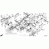 Схема узла: Выхлопная система для Honda GL1800 Gold Wing F6B Bagger