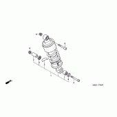 Схема вузла: Задня підвіска для Honda CBF600