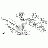 Схема вузла: Колінчастий вал & Поршень для Honda CB1100