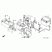 Схема узла: Аккумулятор для Honda VT750 Shadow Spirit