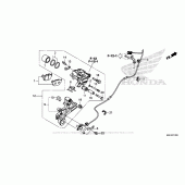 Схема вузла: Задній гальмівний супорт для Honda CBR650F