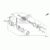 Схема вузла: Стартер електричний для Honda CB1000 CB1000R