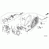 Схема узла: Задний фонарь (Стоп-сигнал) для Honda VT750 Shadow Aero