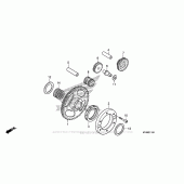 Схема вузла: Привід стартера для Honda XR650