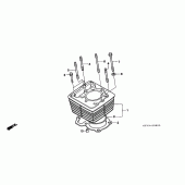 Схема вузла: Циліндр для Honda XR400