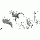 Схема узла: Радиатор для Honda GL1500 Gold Wing Aspencade