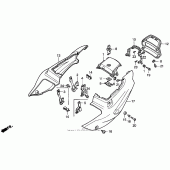 Схема вузла: Бічний обтічник для Honda CBR900RR CBR919RR Fireblade