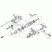 Схема узла: Shift drum + shift fork для Honda GL1800 Gold Wing F6B Bagger