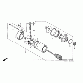 Схема вузла: Стартер електричний для Honda CB750 Nighthawk