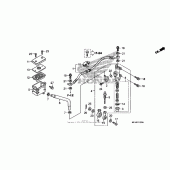 Схема узла: Задний тормозной цилиндр (cbr600rr) для Honda CBR600 CBR600RR