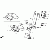 Схема вузла: Рульова траверса для Honda GL1500 Gold Wing Interstate