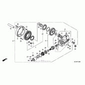 Схема вузла: Final driven gear для Honda VT750 Shadow Aero