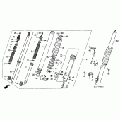 Схема вузла: Вилка передньої осі (XR250RG / RH / RJ / RK / RL / RM) для Honda XR250
