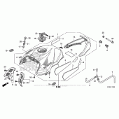 Схема вузла: Паливний бак для Honda CB1000 CB1000R