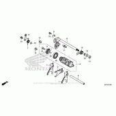Схема вузла: Gearshift Drum (1) для Honda CRF1000 Africa Twin
