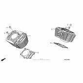 Схема вузла: Циліндр для Honda VTX1300