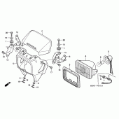 Схема вузла: Фара (DK / ED / U) для Honda XR650