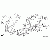 Схема вузла: Передній обтічник (CBR600RR5 / 6) для Honda CBR600 CBR600RR
