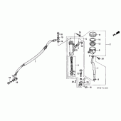 Схема узла: Задний тормозной цилиндр для Honda CBR600 CBR600F
