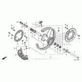 Схема вузла: Заднє колесо для Honda CRF450 CRF450X
