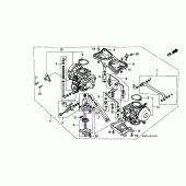 Схема вузла: Карбюратор (ASSY.) Для Honda GL1500 Gold Wing Special Edition