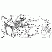 Схема вузла: Радіатор для Honda CBR1000 CBR1000RR Fireblade