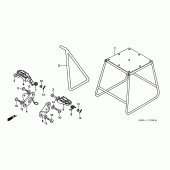 Схема узла: Подножки для Honda CR250