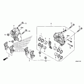 Схема вузла: Передній гальмівний супорт для Honda CB1000 CB1000R