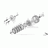 Схема вузла: Зчеплення для Honda CRF250 CRF250RL Rally