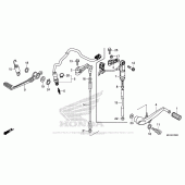 Схема вузла: Педаль (Лапка) для Honda CBR1000 CBR1000RR Fireblade