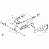 Схема узла: Задний рычаг (Маятник) для Honda NX650 Dominator
