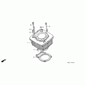 Схема вузла: Циліндр для Honda XR600