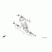 Схема узла: Задняя подвеска для Honda CBF500