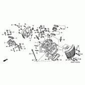 Схема вузла: Головка циліндра (fr.) Для Honda VT750 Shadow Deluxe