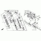 Схема узла: Задняя подвеска для Honda CR250