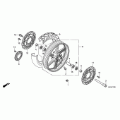 Схема вузла: Переднє колесо для Honda CBF1000