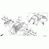 Схема узла: Заднее крыло для Honda VT750 Shadow RS