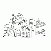 Схема узла: Боковой обтекатель для Honda VT1100 Shadow Spirit