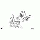 Схема узла: Фара (CBR125R/RS/RW5/RW6/RW8) для Honda CBR125