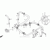 Схема узла: Vt1100c water pipe для Honda VT1100 Shadow
