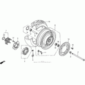 Схема вузла: Заднє колесо для Honda GL1500 Valkyrie Interstate