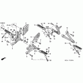 Схема узла: Подножки для Honda CBR1000 CBR1000RR Fireblade