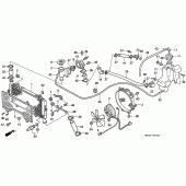 Схема узла: Радиатор для Honda CBR1000 CBR1000F