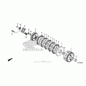 Схема вузла: Зчеплення для Honda CRF150 CRF150F